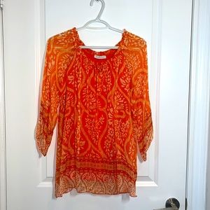 Made in Italy women blouse chiffon silk top